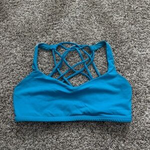 lululemon athletica Teal Strappy Back Sports Bra